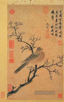 沈周 Shen Zhou Werke - Turtledove fordert Regen alte China Tinte
